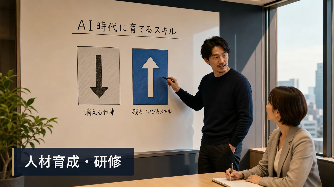 生成AI時代に育てるべきスキル|消える業務・残る業務から考える