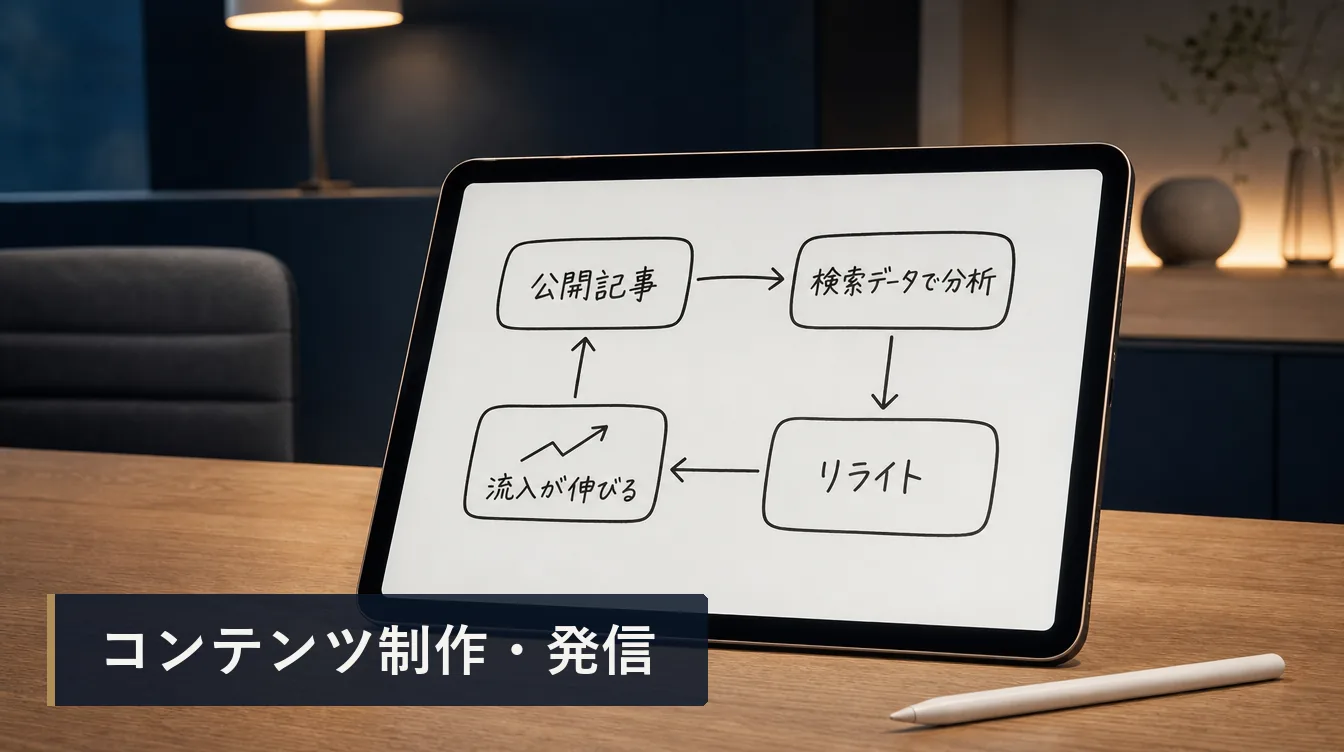 記事リライトの手順：公開後に検索流入を伸ばす改善の進め方